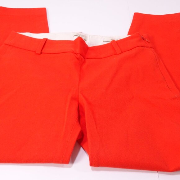 J.Crew Women's Stretch Minnie Pants in Poppy Red Sz 00 IRRG - Picture 8 of 9
